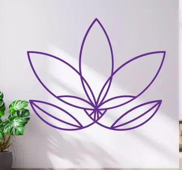 Plant sticker with stylized leaf designs - TenStickers