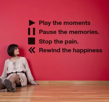 Play The Moments Living Room Wall Sticker - TenStickers
