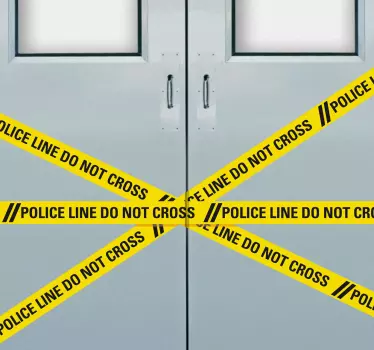 Police Line Do Not Cross door sticker - TenStickers