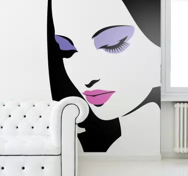 Portrait with Make Up Sticker - TenStickers