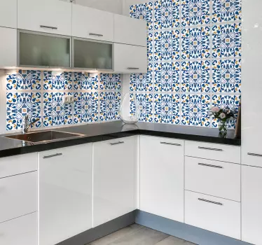 Portuguese filigree tile stickers - TenStickers