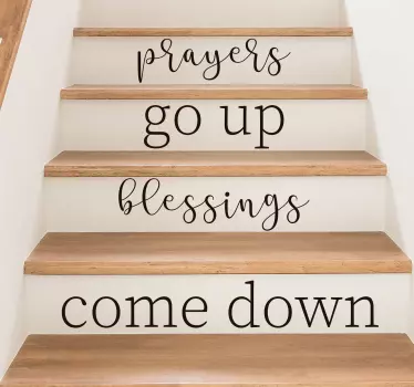 Prayers Up Stairs Sticker - TenStickers