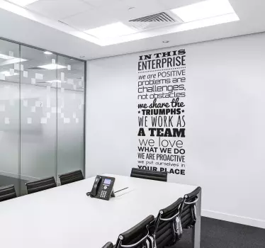 In this enterprise motivational quote sticker - TenStickers