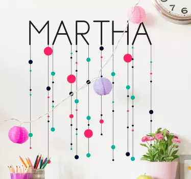 Quote wall sticker custom name wall design - TenStickers