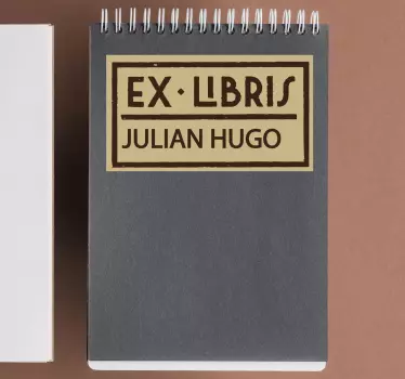 Quote wall sticker ex libris julian hugo - TenStickers