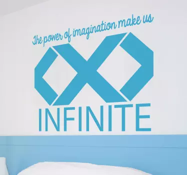 Quote wall sticker imagination makes us infinite - TenStickers