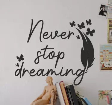 Quote wall sticker inspirational quote art - TenStickers
