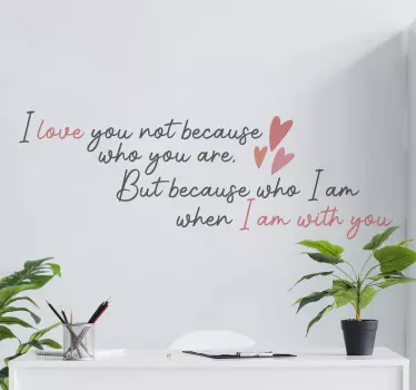 Quote wall sticker love expression quote - TenStickers