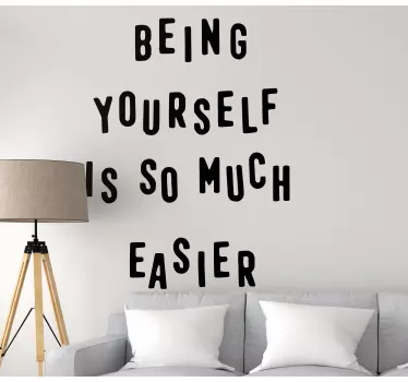 Quote wall sticker self acceptance quote - TenStickers