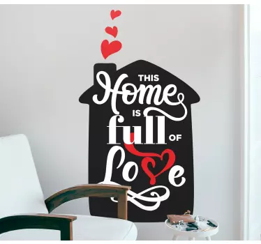 Quote wall sticker this home is full of love - TenStickers