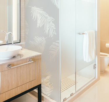 Rain forest plants  shower screen sticker - TenStickers