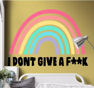 Rainbow quote wall sticker - TenStickers