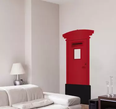 Red Post Box living room wall sticker - TenStickers