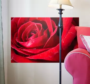 Red Rose Wall Mural - TenStickers