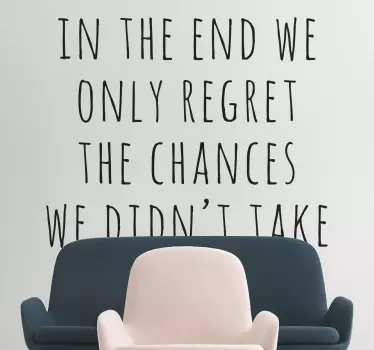 Regretted Chances Text Sticker - TenStickers