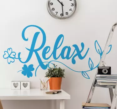 Relax leaf plant decals - TenStickers