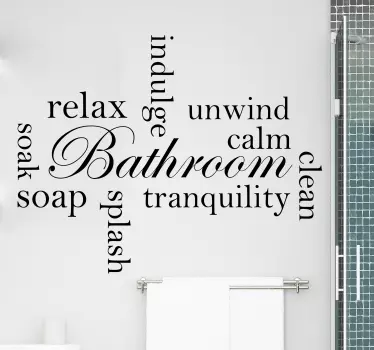 Relaxing concepts bathroom wall sticker - TenStickers
