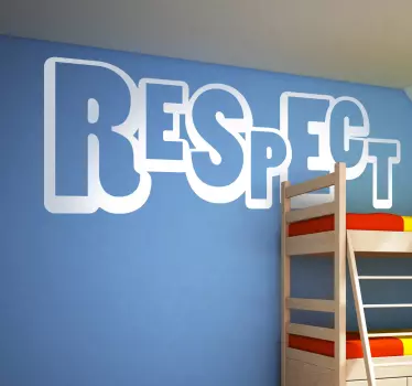 Respect Text Wall Sticker for Bedroom - TenStickers