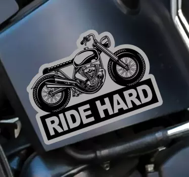 Ride Hard Motorcycle stickers - TenStickers