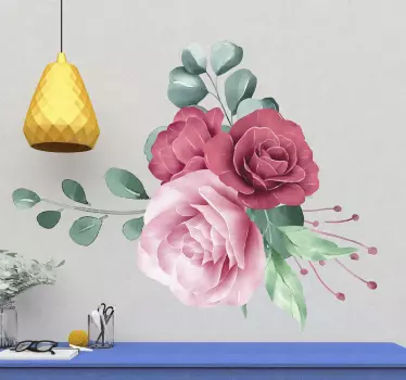 Rose Floral Arrangement flower wall sticker - TenStickers
