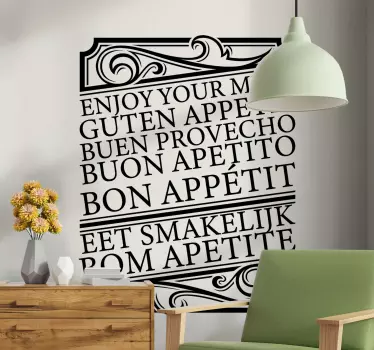 Savor Your Feast text sticker - TenStickers