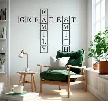 Scrabble Family Name Custom Sticker - TenStickers