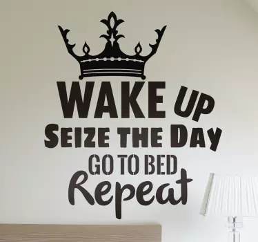 Seize the Day Decorative Wall Sticker - TenStickers