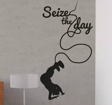 Seize The Day literature sticker - TenStickers