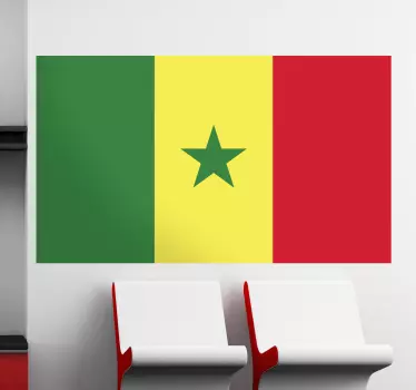 Senegal design flag sticker - TenStickers