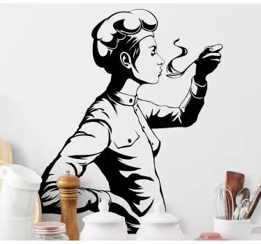 Service sticker culinary artist figurine - TenStickers