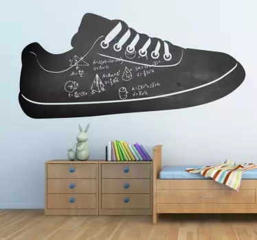 Shoe Silhouette Blackboard Sticker - TenStickers