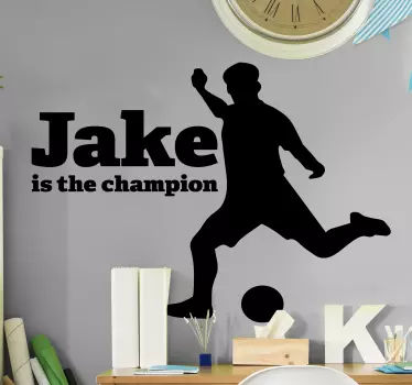 Shooting football sticker - TenStickers