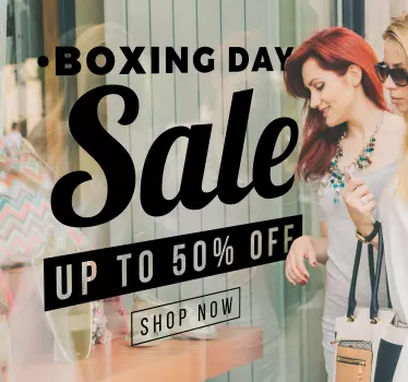 Shop Window Boxing Day Sale Shop Sticker - TenStickers