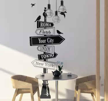 Sing with Custom Location wall decal - TenStickers