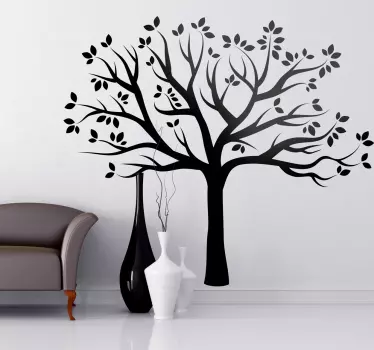 Silhouette autumn tree wall sticker - TenStickers