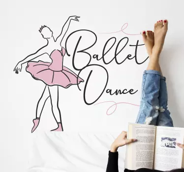 Silhouette of a ballet dancer  dance wall decal - TenStickers