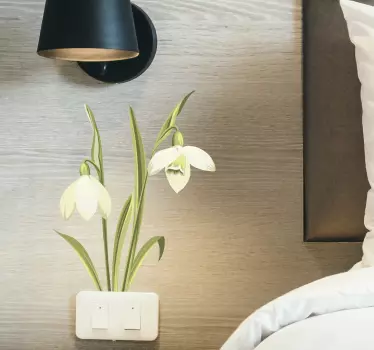 Snowdrop plant flower wall sticker for bedroom - TenStickers