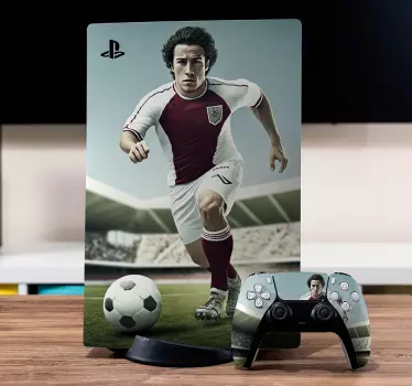 Soccer player football ps5 sticker - TenStickers
