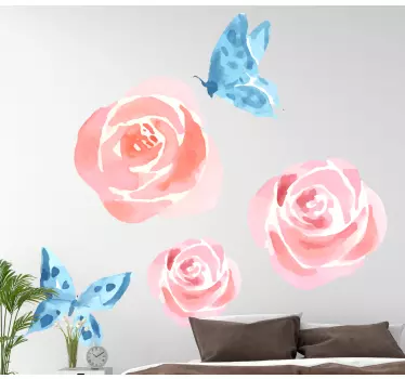 Soft floral appeal wall sticker - TenStickers