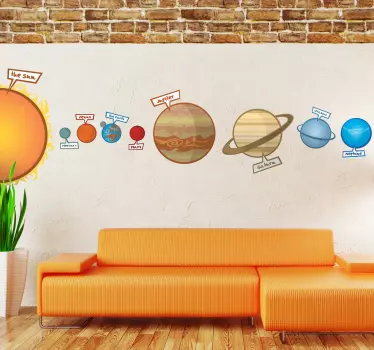 Solar System Kids Space Wall Sticker - TenStickers