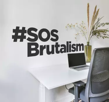 SOSBrutalism text wall decal - TenStickers