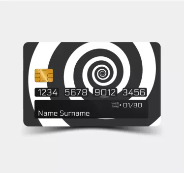 Spiral Pattern Design bank card sticker - TenStickers