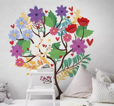 Spring love tree tree wall decal - TenStickers
