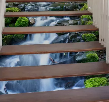 Waterfall Stair Decals - TenStickers