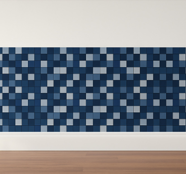 Sticker for tile blue scale square sequence - TenStickers