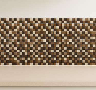 Sticker for tile brown scale square sequence - TenStickers