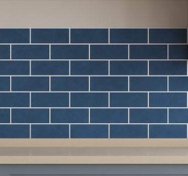 Sticker for tile subtle blue marble design - TenStickers