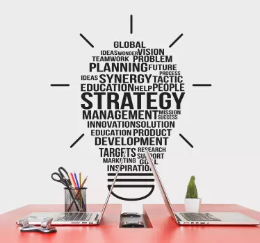 strategy inspirational quote office wall sticker - TenStickers