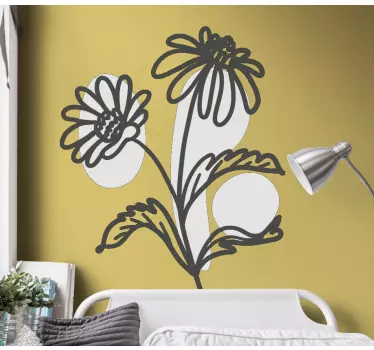 Stylish floral design wall sticker - TenStickers