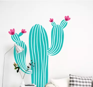 Stylized Cactus nature wall sticker - TenStickers